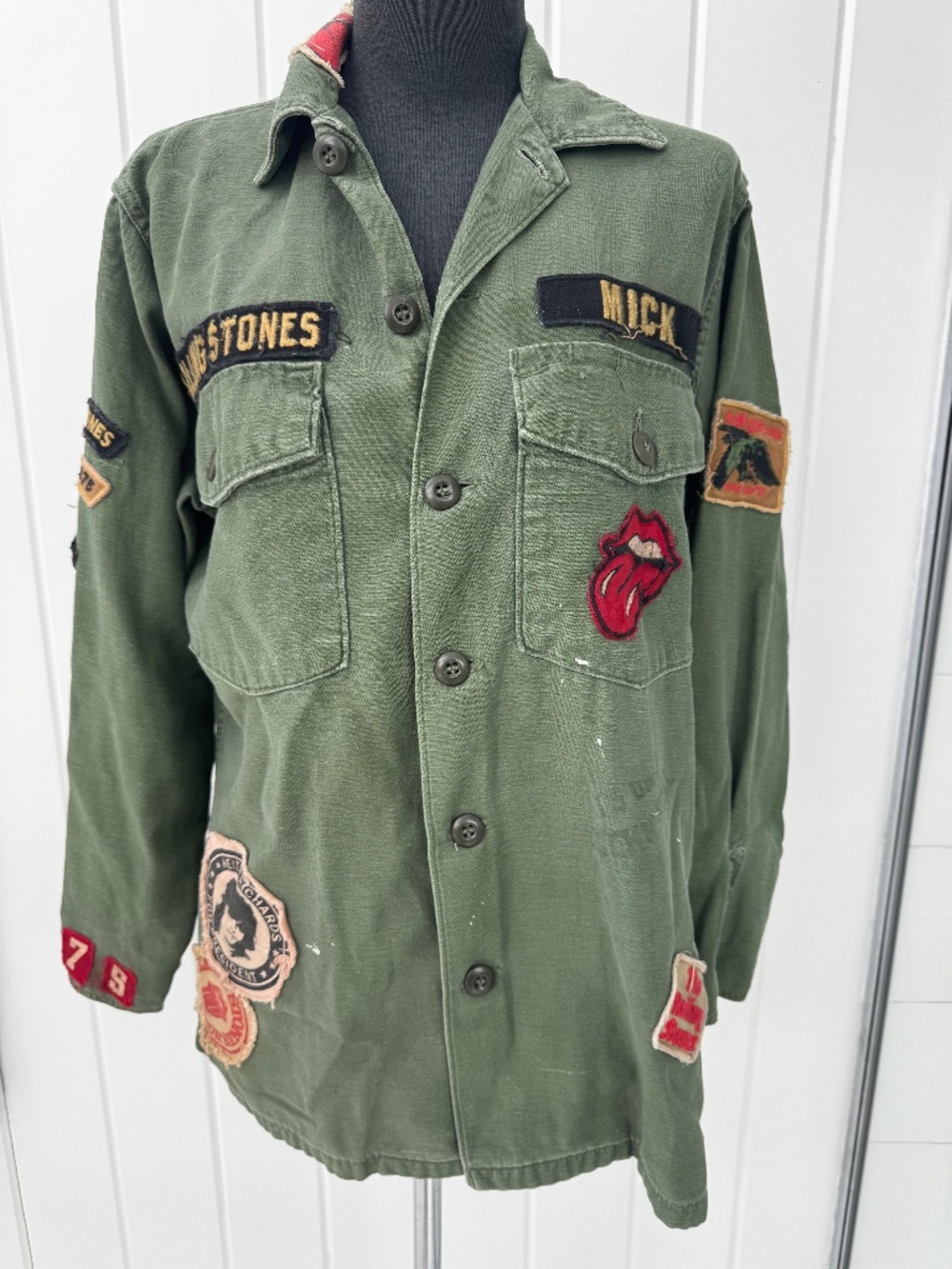 MADEWORN ROLLING STONES MILITARY PATCH JACKET MICK SMALL